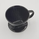 ถ้วยดริปกาแฟเซรามิค ขนาด 2-4 คัพ มีสามรู ทรงคางหมู สีดำ รหัส 2309