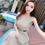 ชุดเดรสยาวคอวีประกายทองเซ็กซี่ชุดกระโปรงพร้อมด้วยเข็มขัด