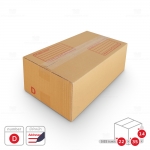 กล่องไปรษณีย์ ฝาชน สีน้ำตาล มีจ่าหน้า เบอร์ D ขนาด 22 X 35 X 14 ซม. รหัส 1196
