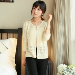 Pre Order - เสื้อกันหนาวแฟชั่นสไตล์เกาหลี ไหมพรมบาง สบาย ๆ : สีม่วง / สีครีม / สีดำ / สีส้ม / สีชมพู