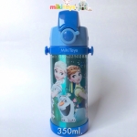 กระติกน้ำ โฟรเซ่น FROZEN Fever ลายใหม่ #Blue สีฟ้าสวยมากค่ะ ขนาด350ml. รุ่นกดแล้วฝาเด้ง พร้อมตัวล็อค2ชั้น เก็บอุณหภูมิ
