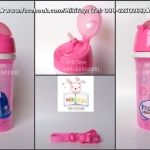 ✅กระติกน้ำโฟรเซน FROZEN ลายเอลซ่า&โอลาฟ (Elsa&Olaf) #FZ1/500 รุ่นกดฝาเด้ง สีชมพู