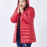 2324-0044 เสื้อกันหนาวผ้าร่มไซส์ใหญ่ บุขนเป็ด สีเยอะมากจ้า