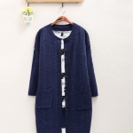 PreOrderไซส์ใหญ่ - เสื้อกันหนาวไซส์ใหญ่ คนอ้วน เสื้อไหมพรม กระดุมหน้า สไตล์เกาหลี มีไซส์เดียว (ไม่รวมเสื้อตัวใน) สี : น้ำเงิน / เทา / เบจ / ม่วง