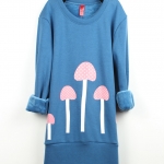 Pre Order - เสื้อกันหนาวแฟชั่น ยาวเหมือนมินิเดรส ขนแกะอุ่นแน่นอน : สีดำ / สีไวน์แดง / สีฟ้า / สีแดง / สีเทาเข้ม / สีเทาอ่อน / สีกากี / สีเขียว