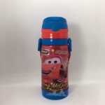 กระติกน้ำเด็ก Cars McQueen สีแดง รุ่นฝาเด้ง ปุ่มกดสามเหลี่ยม