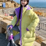 2324-0007 เสื้อกันหนาวขนเป็ดขาว มีHoodนะคะ