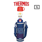 THERMOS FJJ-1000WF NVD Vacuum Insulated 2-Way Bottle 1.0L – สี Navy Dot (น้ำเงินจุดขาว) เทอร์มอสกระติกน้ำกีฬาฉนวนสุญญากาศ เก็บอุณหภูมิได้ทั้งร้อนและเย็น ขนาด 1ลิตร
