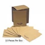 ชุดกล่องใหญ่ 5 กล่อง พร้อมซองสีน้ำตาล 10 ซอง ต่อกล่อง ใช้สำหรับใส่ถุงกรองกาแฟหูแขวน ที่บรรจุผงกาแฟสด 1610-401