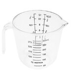 ถ้วยตวงพลาสติกขีดวัดขนาด 300ml หรือ 12 oz สีใส รหัส 1128