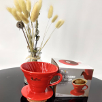 ถ้วยกาแฟเซรามิค สีแดง BOSS