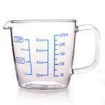 แก้วตวงใสเห็นของเหลว ขนาด 8oz 250 ml ชนิดแก้ว High Borosilicate Glass Measuring Cup รหัส 0854