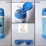 ✅กระติกน้ำมิกกี้เมาส์ Disney Mickey Mouse สีฟ้า สกรีนลายด้านเดียว แถมฟรี!! ถุงหุ้มช่วยรักษาอุณหภูมิ1ถุงและแปรงล้างหลอด1ชิ้นค่ะ^^