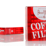 กระดาษกรองกาแฟ มอคค่าพอท ขนาด 6 คัพ (60mm จำนวน 100แผ่น) กล่องแดง กระดาษกรองสีขาว PEARL House รหัส