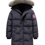 M2324-0012 โค้ทยาวผู้ชาย ขนเป็ด มีHood เฟอร์ ถอดได้ ราคาดี