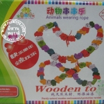 ลูกปัดสัตว์ไม้ร้อยเชือก