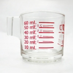 แก้วตวง 2 ชอตต์ มีหูจับ measuring cup 2 shot (Delisio) 1610-331