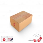 กล่องไปรษณีย์ ฝาชน สีน้ำตาล มีจ่าหน้า เบอร์ 2A ขนาด 14 X 20 X 12 ซม.