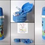 กระติกน้ำมิกกี้เมาส์ Mickey Mouse สีฟ้า รุ่นกดแล้วฝาเด้ง เก็บอุณหภูมิ