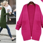 PreOrderคนอ้วน - เสื้อกันหนาวแฟชั่น ไซส์ใหญ่ คนอ้วน เสื้อคลุมคาร์ดิแกน ไหมพรม ยืดได้เยอะ สวย ๆ สี : เขียว / แดง / ดำ