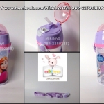 ✅กระติกน้ำเจ้าหญิงโฟรเซ่น Frozen Elsa&Anna #FZpp500 สีม่วง สายสะพายสีม่วง **BPA Free ปลอดภัยกับเด็กๆค่ะ