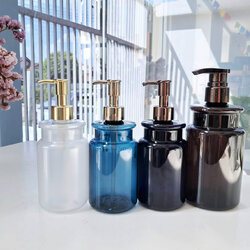 ขวดสบู่-แชมพู-โลชั่น หัวปั๊มทองรมดำ ขนาด 300-500 ml.