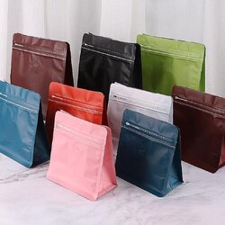 ถุงฟอยด์ใส่กาแฟคั่วบด ซิปล็อคแบบมีวาล์ว ขนาด 250-500 กรัม (แพ็ค 5 ชิ้น)