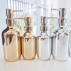 ขวดสบู่-แชมพู-โลชั่น สีเงิน-สีทอง-สีชมพู ขนาด 300-500 ml.