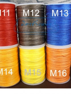 ด้ายเทียนนอก แบบเกลียวถักกลม 0.55 มิล แบบสีๆ M11-M16