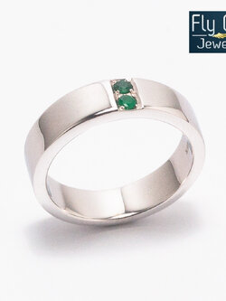 แหวนเงินแท้ พลอยมรกตแท้(ราศีพฤษภ)