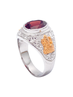 แหวนองค์พระพิฒเนศ พลอยโกเมน เทพแห่งความสำเร็จ