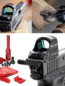 เพลทสี่เหลี่ยมติด Dot ปืน Glock Reflex Mount