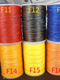 ด้ายเทียนนอก แบบเกลียวถักกลม 0.45 มิล แบบสีๆ F11-F16
