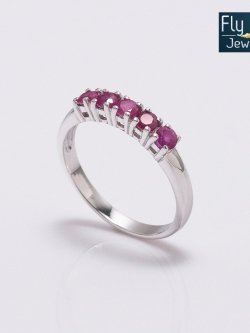 แหวนเงินแท้ พลอยทับทิมแท้(ราศีกรกฎ)