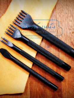 ชุดส้อมตอก รุ่นเหรียญทองแดง 1+2+4+6 ฟัน ระยะความกว้างฟัน 2 มิล ระยะห่างฟัน 4 มิล