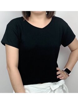 เสื้อครอป เสื้อยืดแขนสั้น ไซด์ L