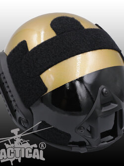 หมวกสายตรวจ ทอง-ดำ ทรง Fast