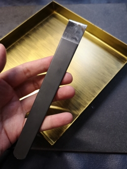 มีดตรง ด้ามเคลือบดำ molybdenum vanadium steel