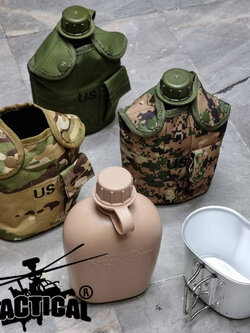 กระติกน้ำพร้อมปลอก มีกระทะ สกรีน US