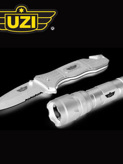 (SALE) ชุด Combo UZI ไฟฉาย + มีดพับ