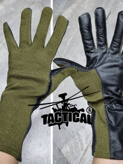 (SALE) ถุงมือนักบิน Nomex (Leather + Fabric Glove)