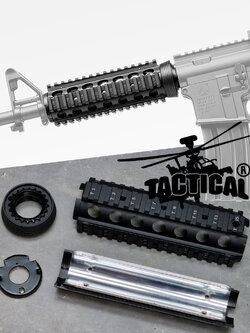 ชุดหน้า M4 CQB ระบบราง Picatinny 7 นิ้ว (มีแผ่นอลูมิเนียม + เดลต้าลิงค์และแคป)