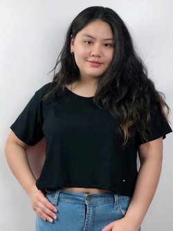 เสื้อครอป เสื้อยืดแขนสั้น ไซด์ XXL