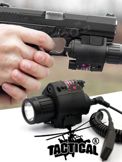 ไฟฉาย + Laser แดง รุ่น M6