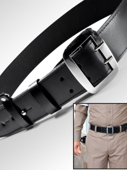 เข็มขัดหนัง ตร. หนังวัว (นุ่ม) ดำ 2 ด้าน