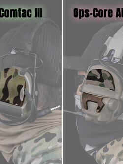 สติ๊กเกอร์ตีนตุ๊กแกลายพรางติดหูฟัง Ops-Core AMP / Comtac III