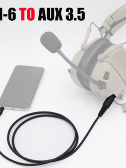 สายเเจ็ค KN-6 เป็น AUX 3.5 (สำหรับหูฟังสื่อสาร)