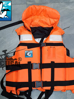 เสื้อชูชีพ คอปก มีแถบสะท้อนแสง ยี่ห้อปลาโลมา