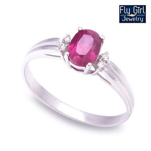 แหวนเงินแท้ พลอยทับทิมแท้(ราศีกรกฎ)