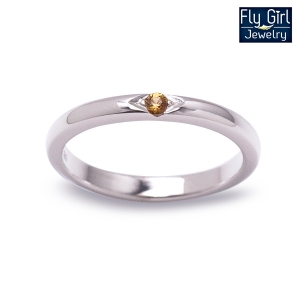 แหวนเงินแท้ พลอยบุษราคัมแท้(ราศ๊พิจิก)